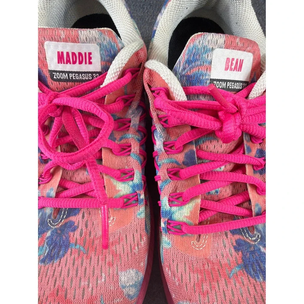 Nike Air Zoom Pegasus‎ 32 iD Running Shoes Womens 8.5 Pink Floral 818022-992